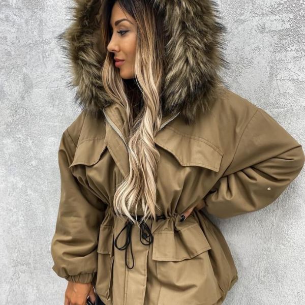 Modern Women's Coat with Unique Hooded Design