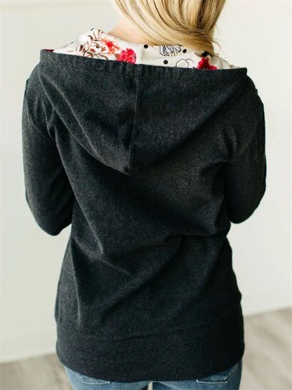 Universal zip-up jacket with hood for outdoor activities