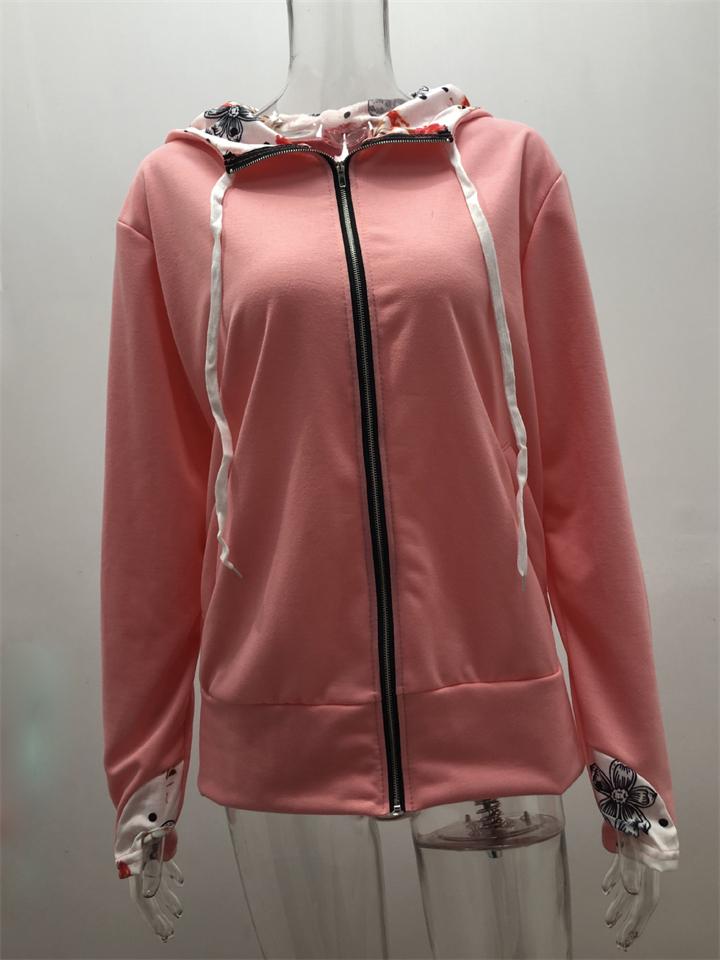 Universal zip-up jacket with hood for outdoor activities