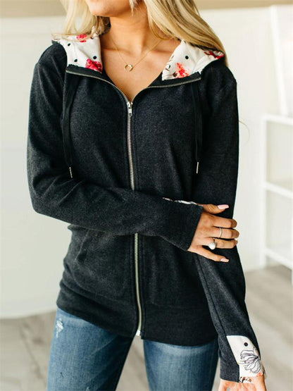 Universal zip-up jacket with hood for outdoor activities