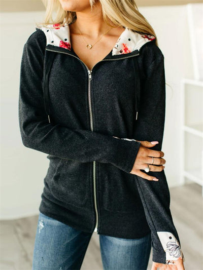 Universal zip-up jacket with hood for outdoor activities
