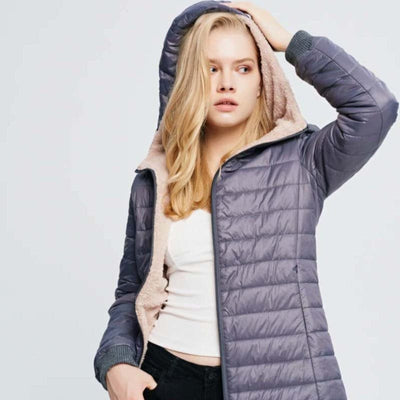 Warm winter jacket for women with stylish design