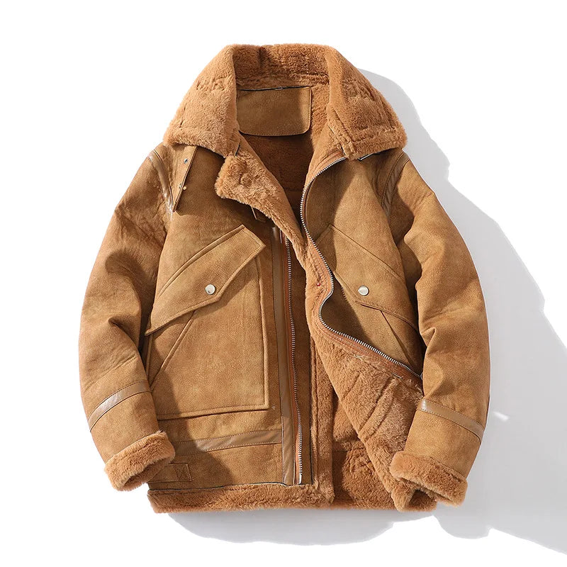 Women's jacket with lapels and snap button closure