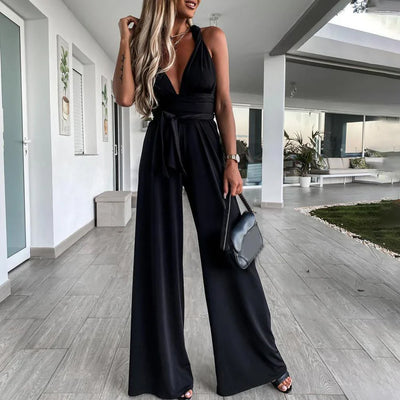 Victoria - Summer jumpsuit with wide-legged trousers