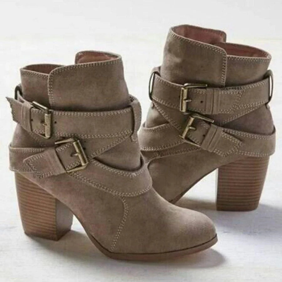 Elegant mid-heeled ankle boots