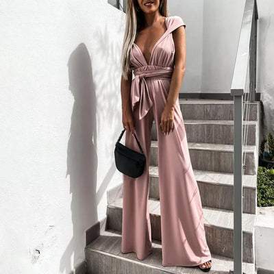 Victoria - Summer jumpsuit with wide-legged trousers