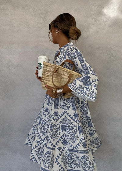 Laila - Floral Print Long Sleeve Maxi Dress
