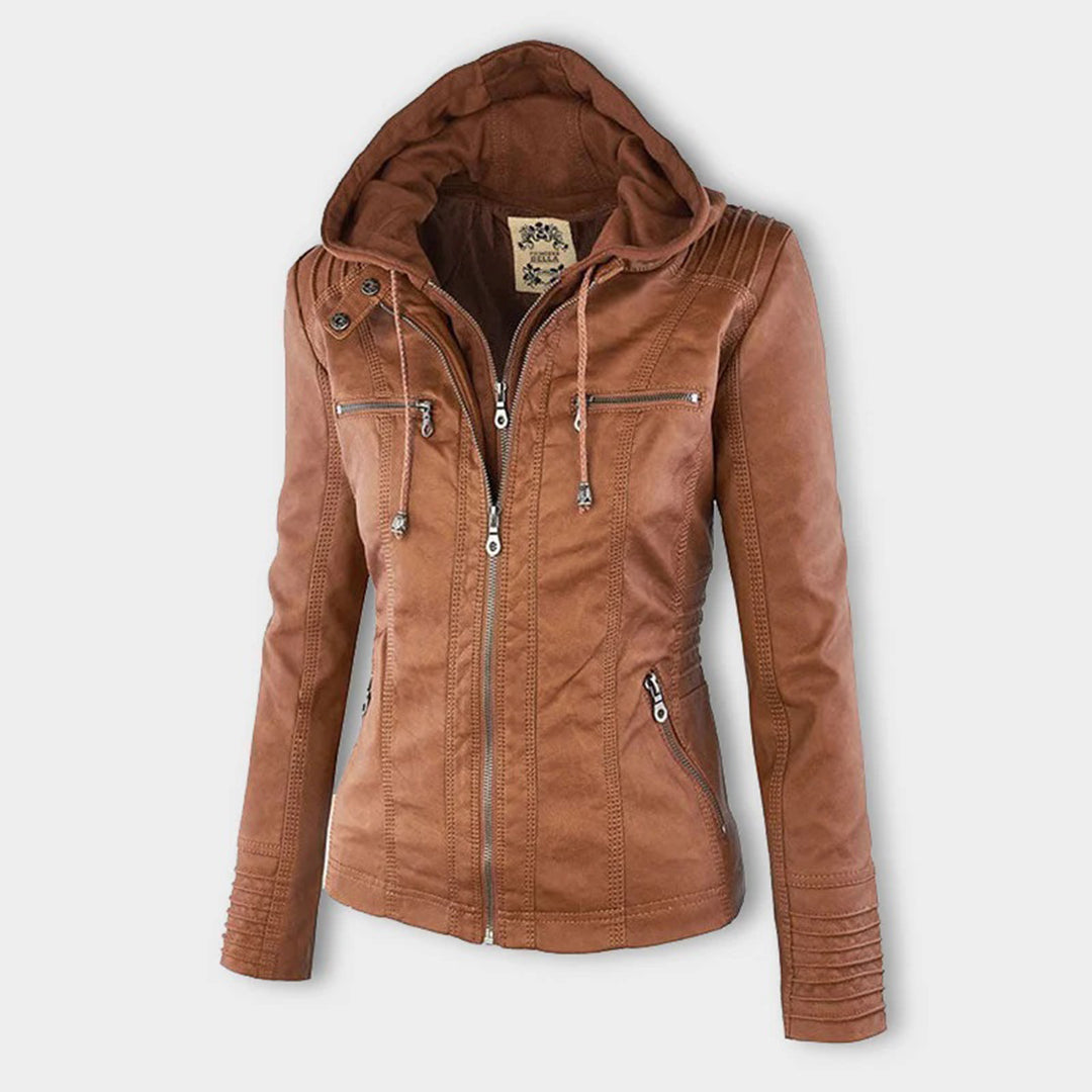 Women's elegant casual jacket with hood