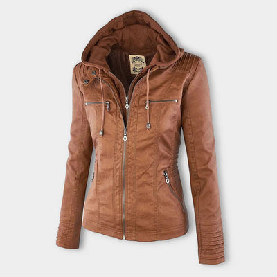 Women's elegant casual jacket with hood
