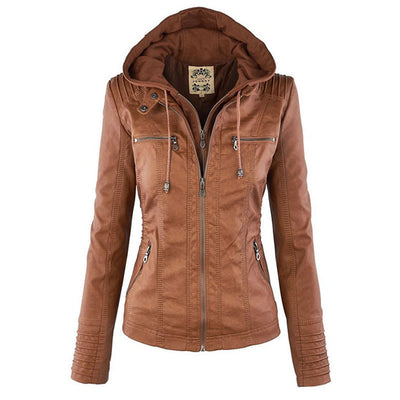 Women's elegant casual jacket with hood