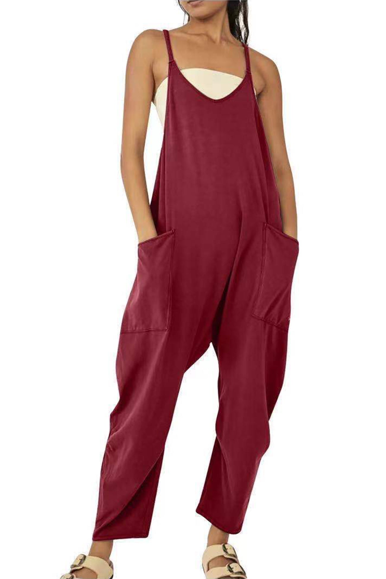 Cami overalls with large pockets