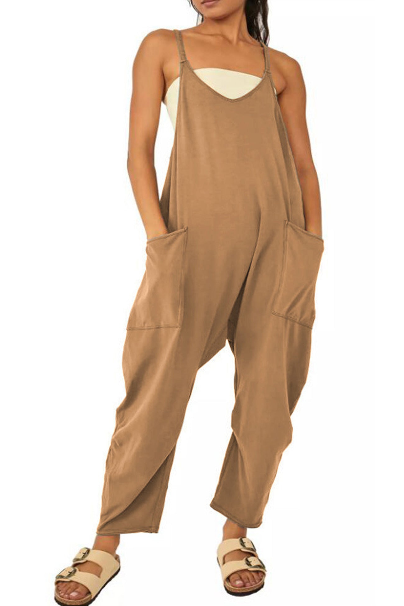 Cami overalls with large pockets
