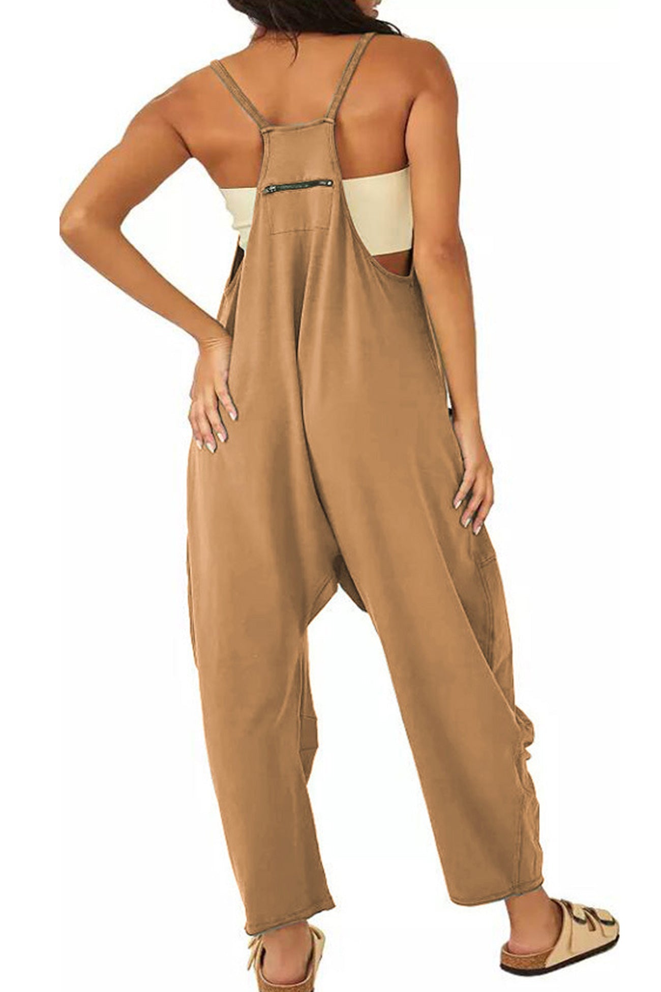 Cami overalls with large pockets