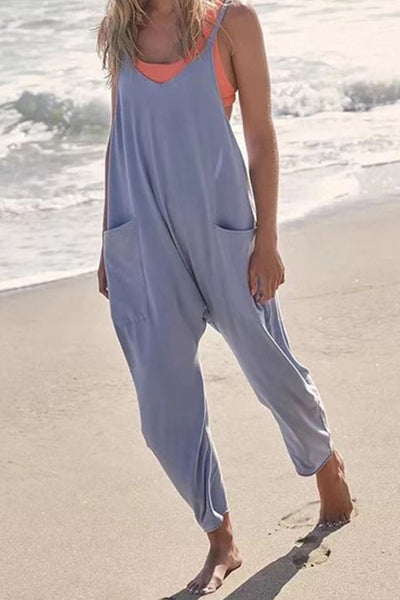 Cami overalls with large pockets