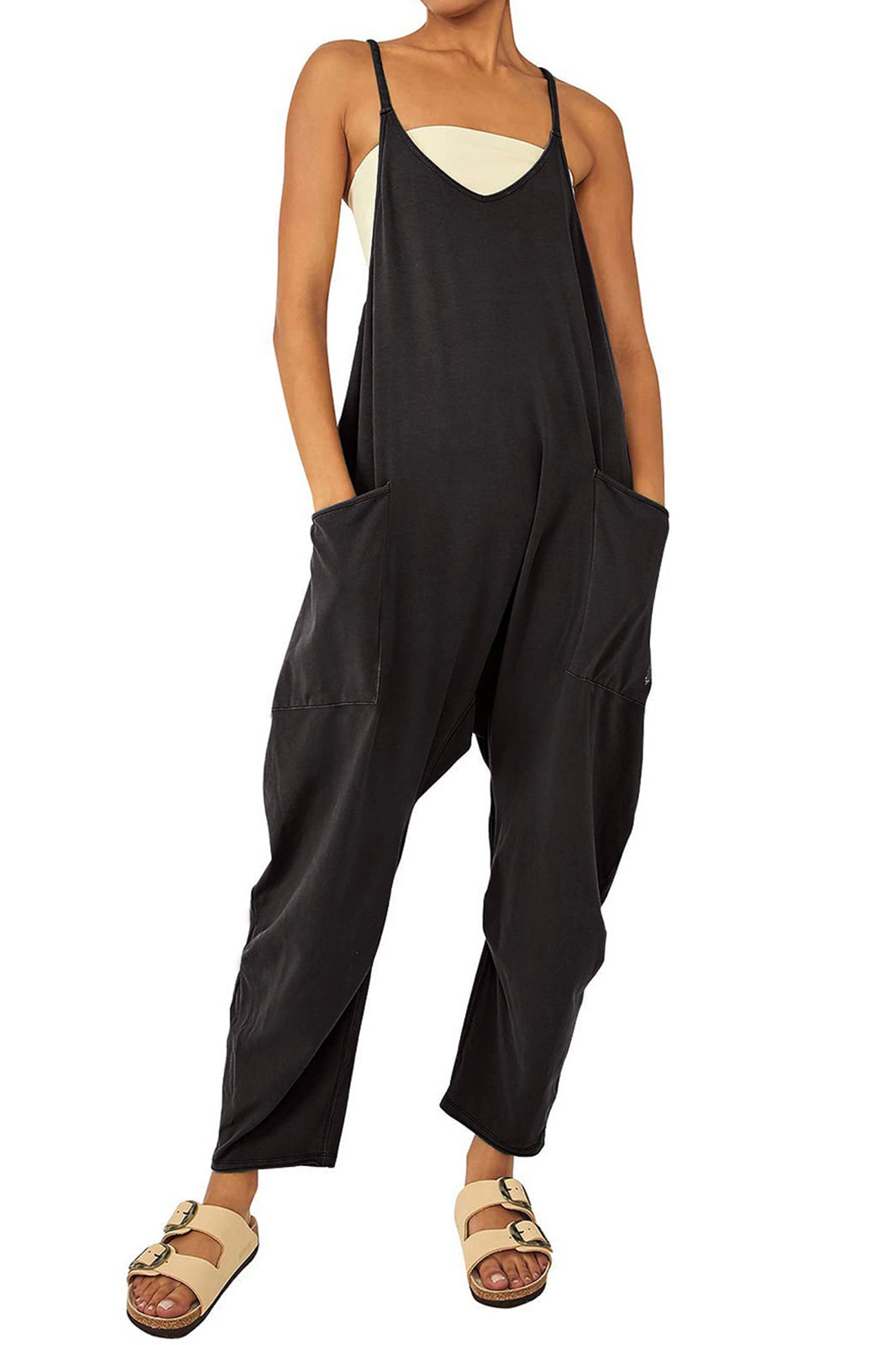 Cami overalls with large pockets