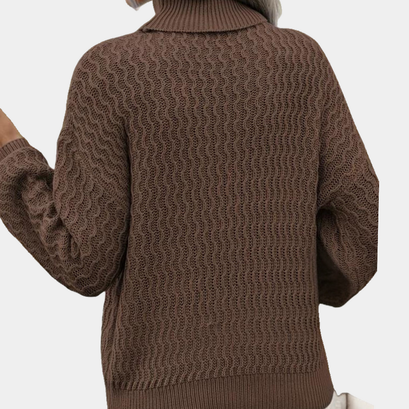 Women's turtleneck sweater with casual and elegant design