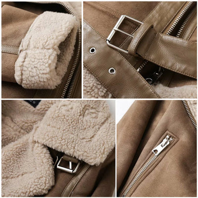 Modern Women's Jacket with Lapels and Buckles – Elegant and Versatile Design