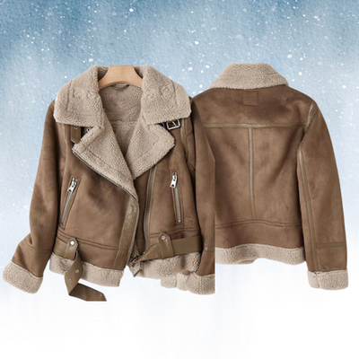 Modern Women's Jacket with Lapels and Buckles – Elegant and Versatile Design