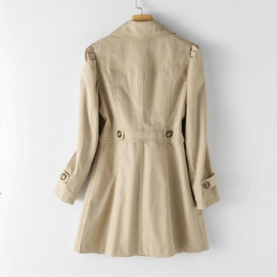 Women's Midi Trench Coat - Elegance and Versatility for Any Style