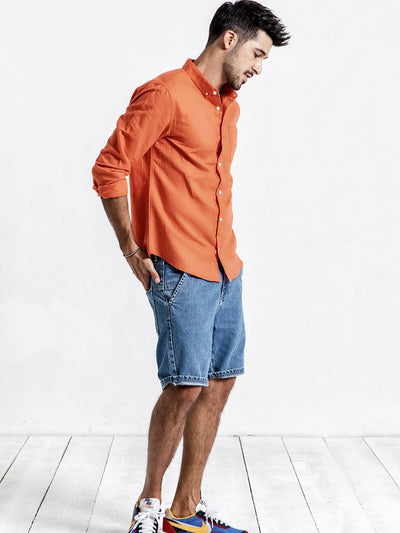 Classic men's shirt with long-sleeved design