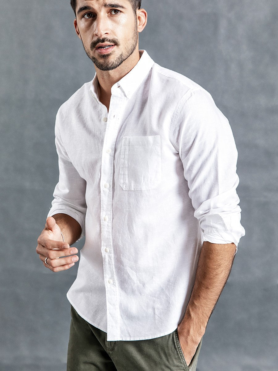 Classic men's shirt with long-sleeved design