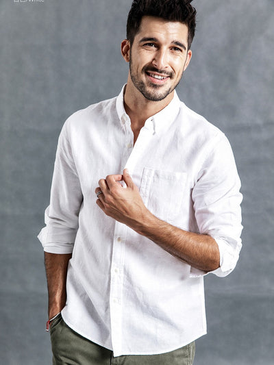 Classic men's shirt with long-sleeved design