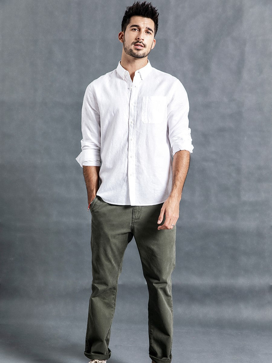 Classic men's shirt with long-sleeved design