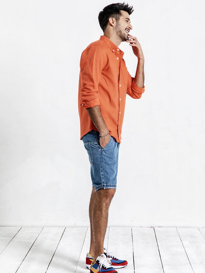 Classic men's shirt with long-sleeved design