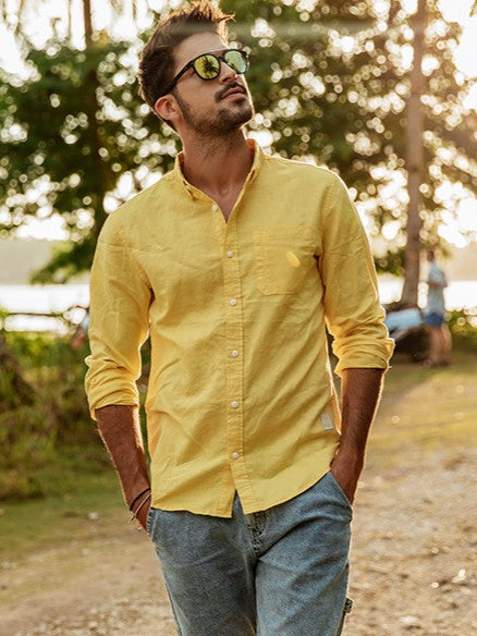 Classic men's shirt with long-sleeved design