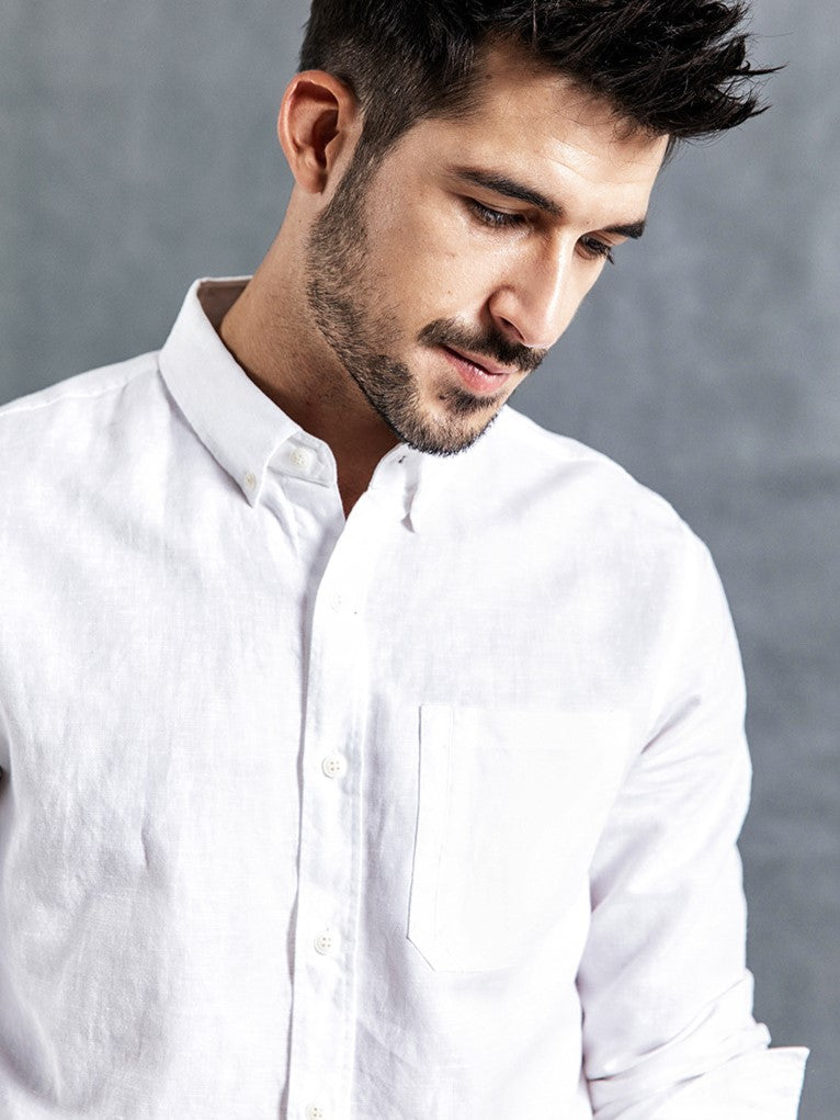 Classic men's shirt with long-sleeved design