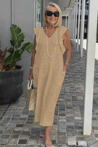 Corazon - Elegant dress with gathered sleeves