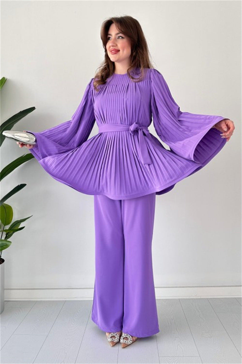 Dora - Elegant Two-Piece Suit with Bell Sleeves