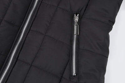 Elegant and warm women's parka with a deep hood