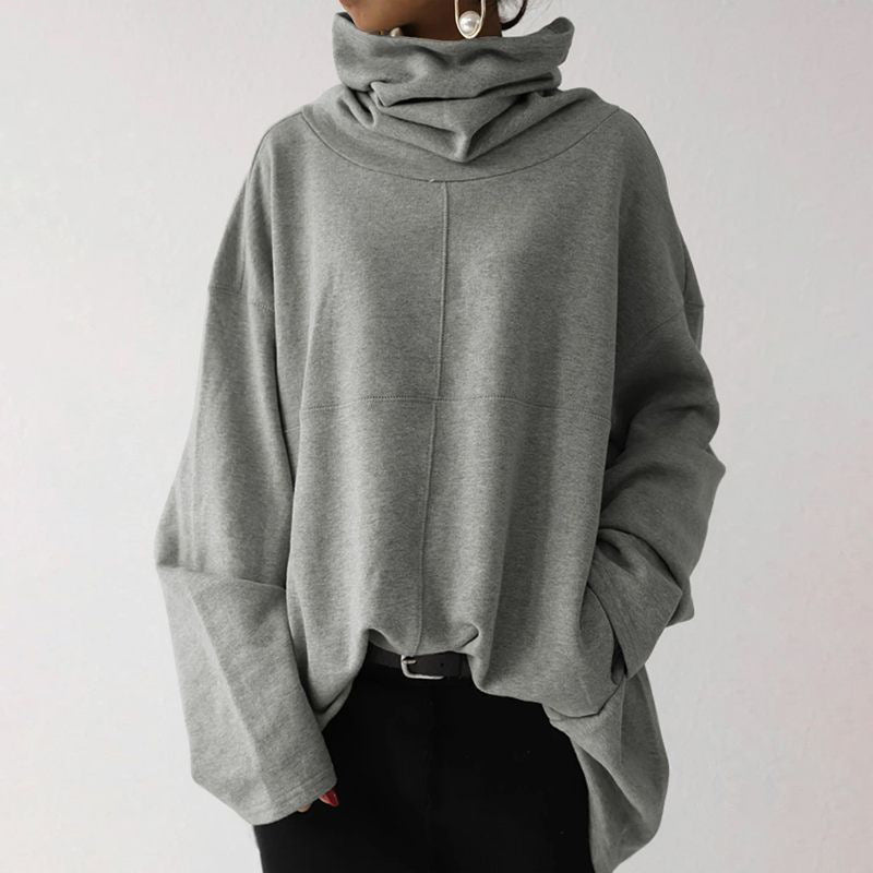 Modern turtleneck sweater with a plain design for an elegant look
