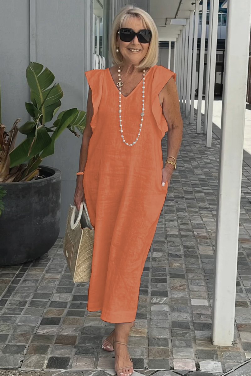 Corazon - Elegant dress with gathered sleeves