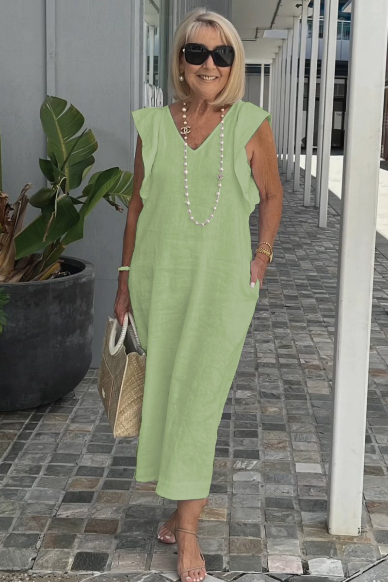 Corazon - Elegant dress with gathered sleeves