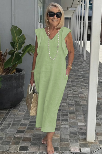 Corazon - Elegant dress with gathered sleeves