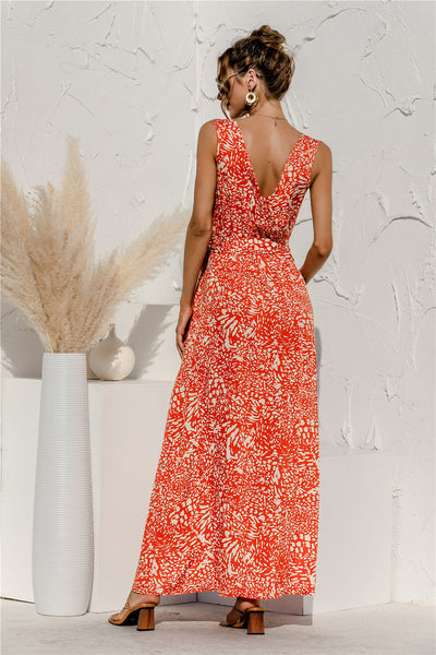 Mariona - Summer dress with bow and print