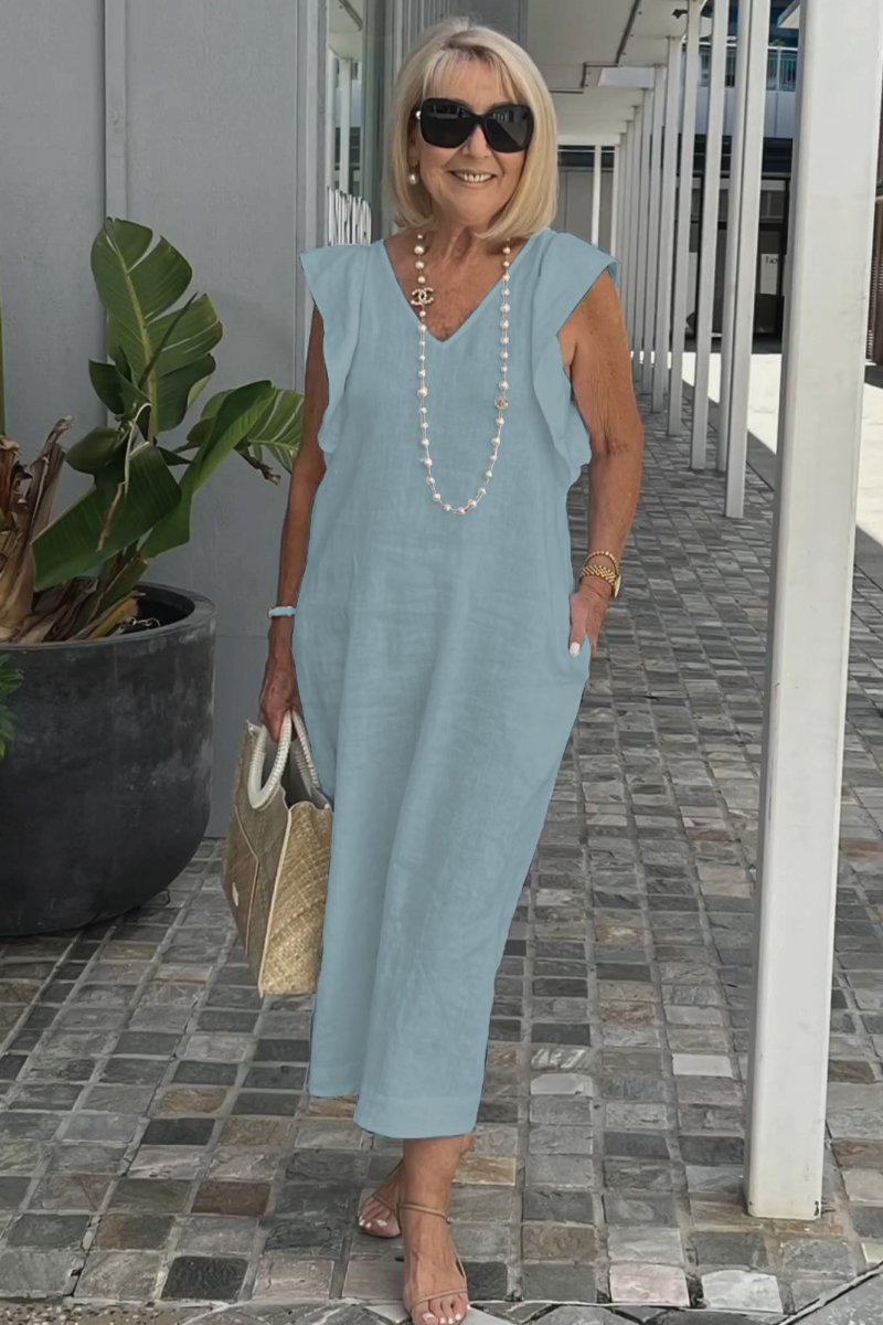 Corazon - Elegant dress with gathered sleeves