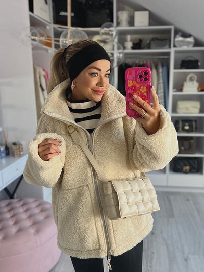 Women's Teddy Style Jacket - Warm and Modern