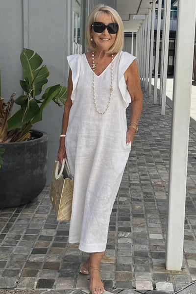 Corazon - Elegant dress with gathered sleeves