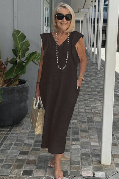 Corazon - Elegant dress with gathered sleeves