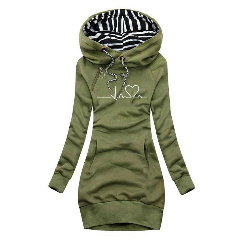 Modern printed sweater dress