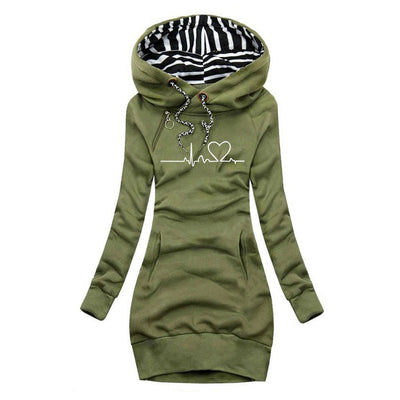 Modern printed sweater dress