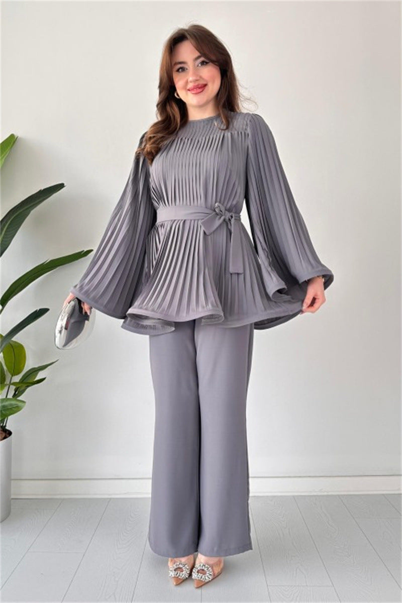 Dora - Elegant Two-Piece Suit with Bell Sleeves