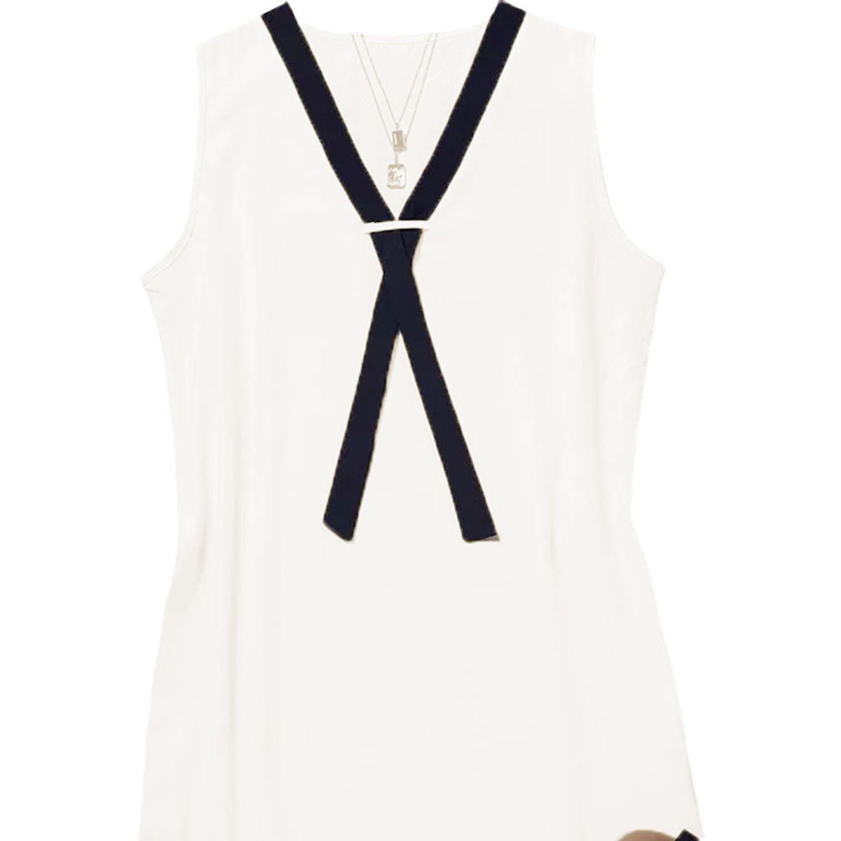 Ania - Casual sleeveless V-neck dress
