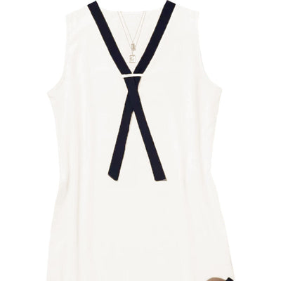 Ania - Casual sleeveless V-neck dress