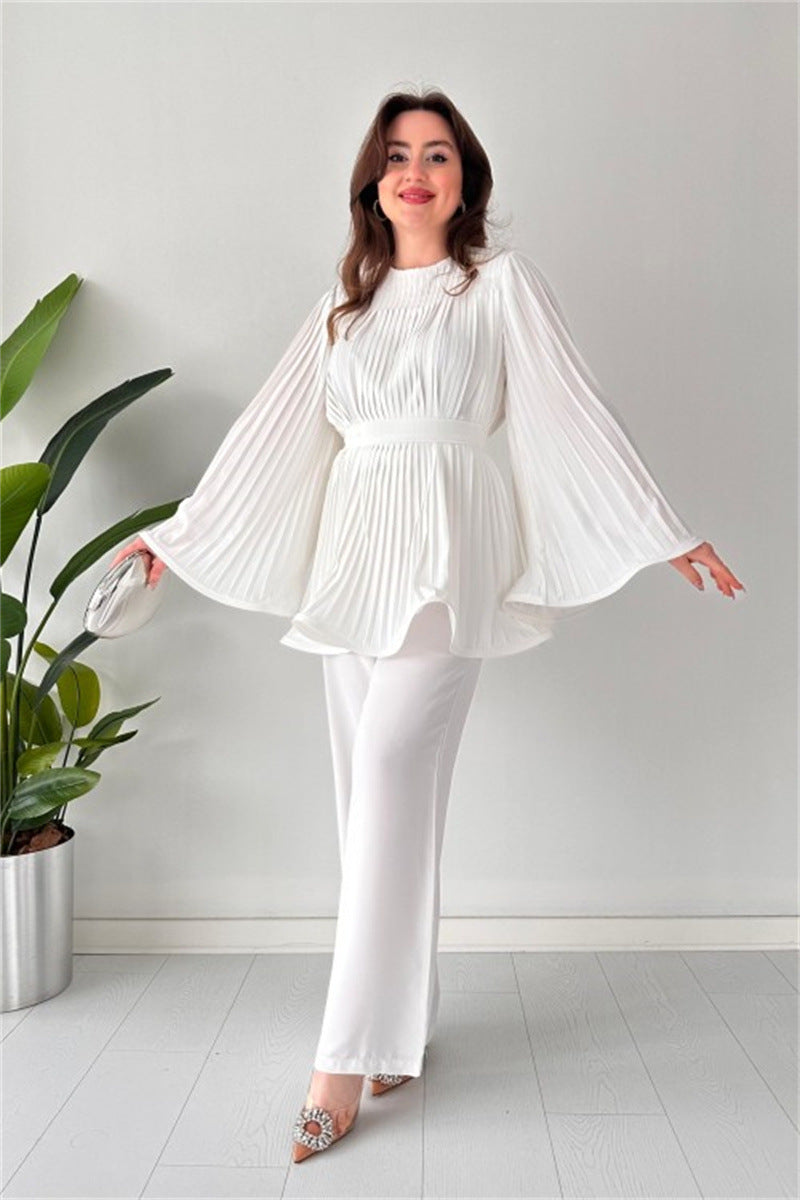Dora - Elegant Two-Piece Suit with Bell Sleeves