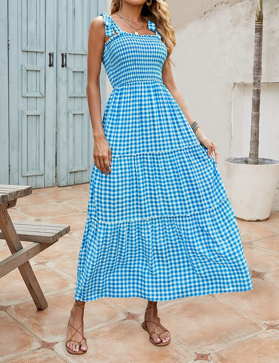 Katy - Women's Loose Long Summer Dresses with Bohemian Print