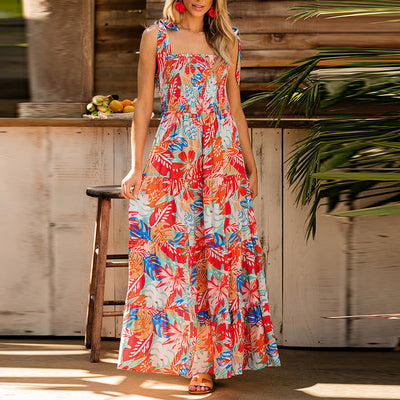 Gala - Fashionable sleeveless and strappy loose dress
